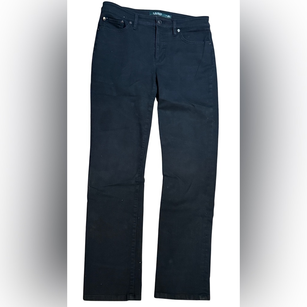 Lauren Ralph Lauren Black Modern Straight Curvy Pants Womens 8 Workwear - Picture 2 of 10